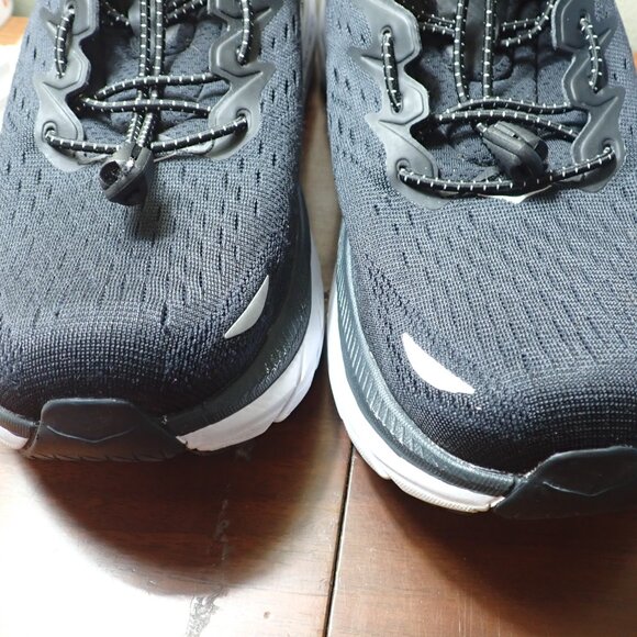 Hoka Clifton 8 Black White Shoes Women's Size 10 D Wide - Picture 9 of 15
